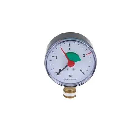 Manometr topení HZ 63 Fi 63 mm 0÷4 bar G3/8" RAD class 2.5 Afriso 63910