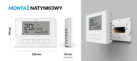 Dvoustavový bezdrátový pokojový ovladač T-4.2 Tech WG.11.0631