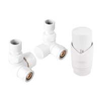 Dekorativní axiální termostatická sada 1/2" bílá Ferro ZTO30WH