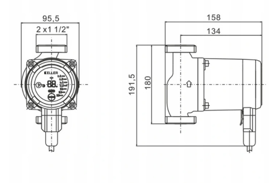 Elektronické oběhové čerpadlo pro ústřední topení KELLER PRO EKO 25-40-180