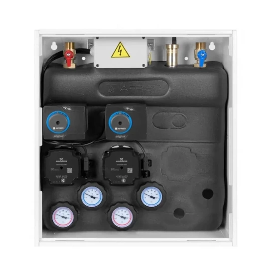 PrimoBox AZB 455 s rozdělovačem, 2 okruhy se směšovacím ventilem a pohonem ARM AFRISO 7645500