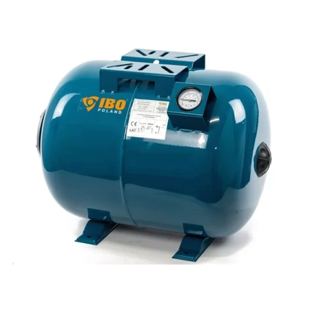 Horizontální expanzní nádoba 100 L s manometrem IBO 001498