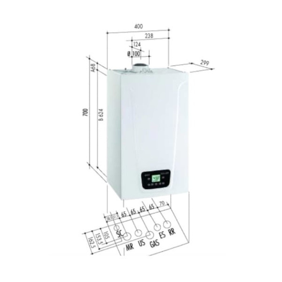 DuoTec CompactE 20 De Dietrich-BAXI A7722081 dvoufunkční plynový kotel