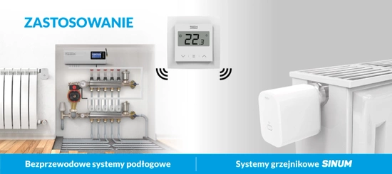 Bezdrátový pokojový regulátor pro rám F-8z, černý Tech WG.11.0641