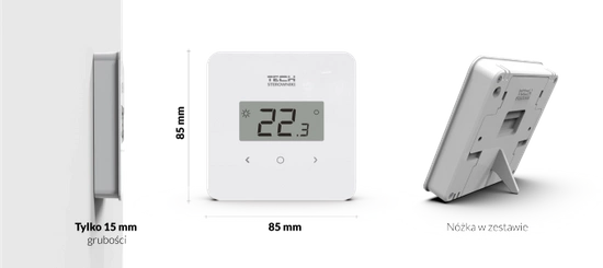 Bezdrátový dvoupolohový pokojový ovladač T-2.2 černý Tech WG.11.0583