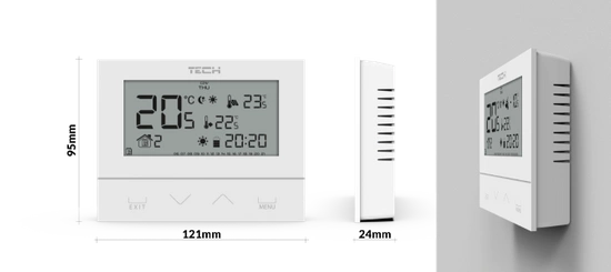 Dvoustavový kabelový pokojový ovladač ST-292 v3 bílý Tech WG.11.0431