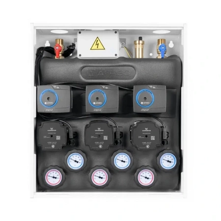 PrimoBox AZB 365 s hydraulickou spojkou, 3 okruhy se směšovacím ventilem a pohonem ARM Afriso 7636500