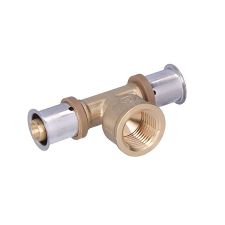 Mosazné tričko s lisovacím kroužkem GW 16xG1/2x16 KAN-Therm Press 1009258000