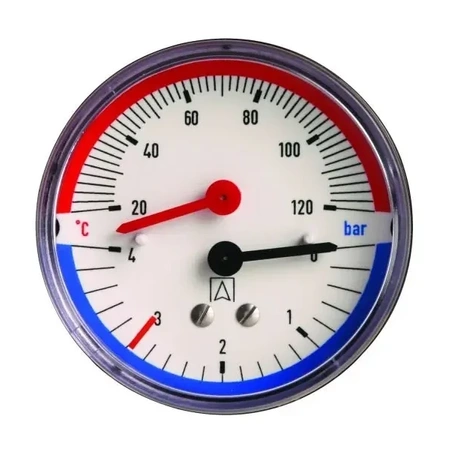 Termomanometr TM 63 Fi 63 mm 0÷4 bar 20÷120°C G1/4" sekera třída 2.5 Afriso 63318