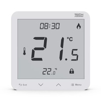 Drátový pokojový regulátor R-12s pro pásek Ix a I-12, bílý Tech WG.11.0669