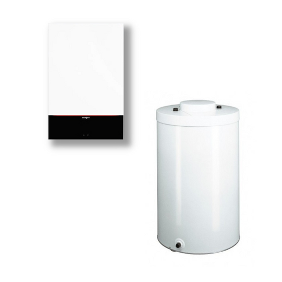 Balení: jednofunkční plynový kondenzační kotel Viessmann Vitodens 100-W 19kW B1HF + zásobník Vitocell 100-W typ CUGB 150l Z023173