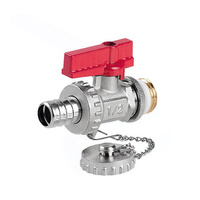 Mini kulový kohout s vypouštěcí tlumivkou 1/2" PN16 červený 1809 Perfexim 20-205-0150-000