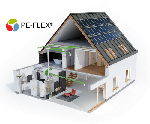 2x75/123mm stropní připojovací skříň Pe-flex