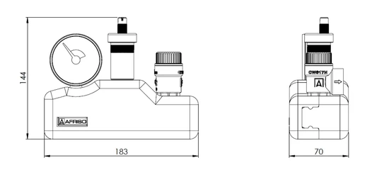 Bezpečnostní skupina kotle KSG Nmax UDT 73,6 kW s pojistným ventilem MS 3 bar Afriso 77938