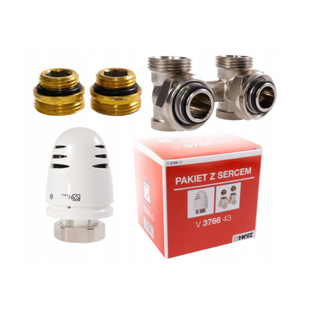 Připojovací sada pro kompaktní radiátor V-úhelník Rp 1/2" x G 3/4" Herz V376643