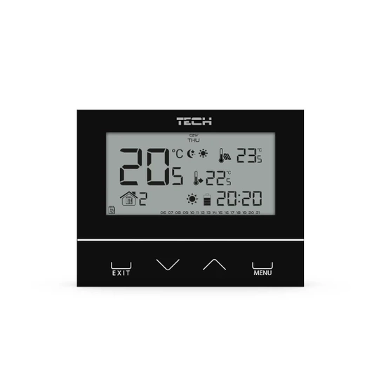 Bezdrátový pokojový ovladač ST-292 v2 černý Tech WG.11.0426