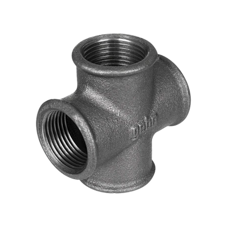 Křížový konektor 1" černý Gebo 180-6S