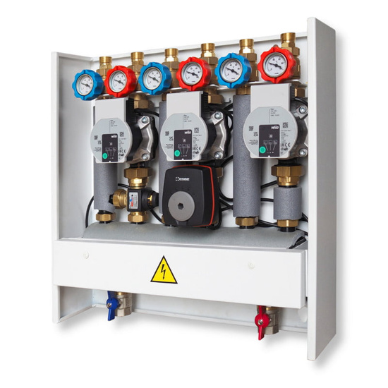 Čerpací systém Bormet V3 MT/MS/B, oběhové čerpadlo WILO Yanos Para 25/60/130 + 1x termostatický ventil ESBE VTA 372 + 1x 3cestný ventil ESBE VRG 132 s pohonem ESBE ARA561 + přímý oběh