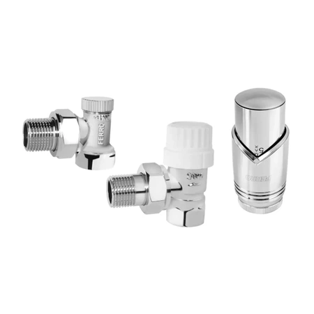 Dekorativní hranatý termostatický set 1/2" chrom Ferro ZTM31CR