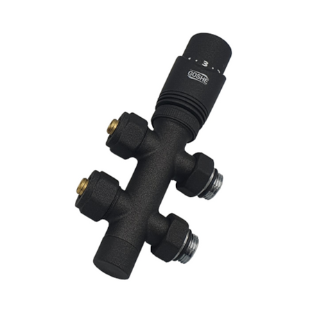 Termostatická sada rovná Combo černá Goshe 0300.214