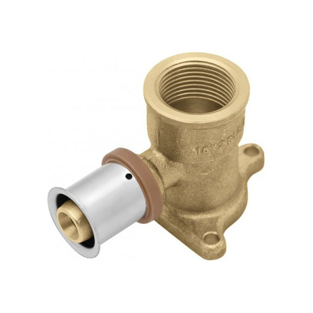 Mosazné nástěnné koleno s ušima 20xRp3/4 L 54mm KAN-therm Press 1009285032