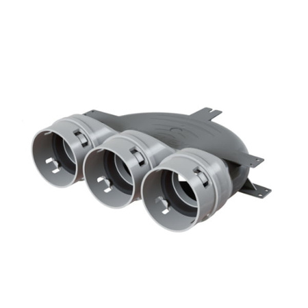 3x75/123mm podlahová připojovací skříň Pe-flex