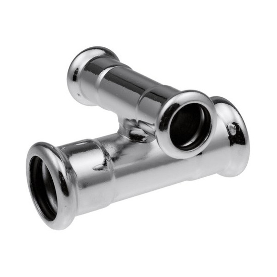 Křížová spojka 90 stupňů, průchozí, KAN-therm Steel - 22x15x22x15 1509057005
