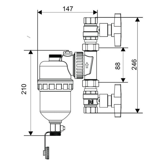 Magnetický separátor 1" GOSHE 0350.721