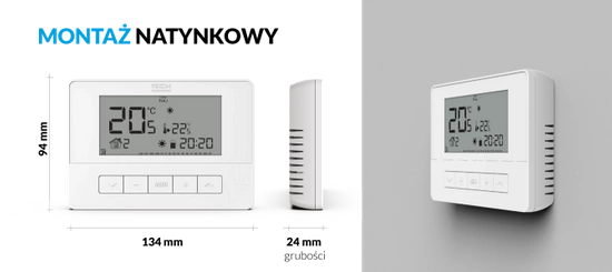 Dvoustavový drátový pokojový regulátor T-4.1 Tech WG.11.0630