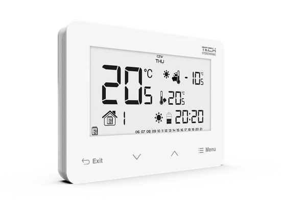 Dvoustavový bezdrátový pokojový ovladač ST-293 v2 bílý Tech WG.11.0441