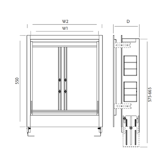 Rozvodná skříň, pod omítku, 14 okruhů KELLER