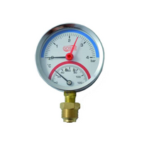 Termomanometr 80 mm G 1/2" 1-6 bar 0-120°C rad. Goshe 0705.352