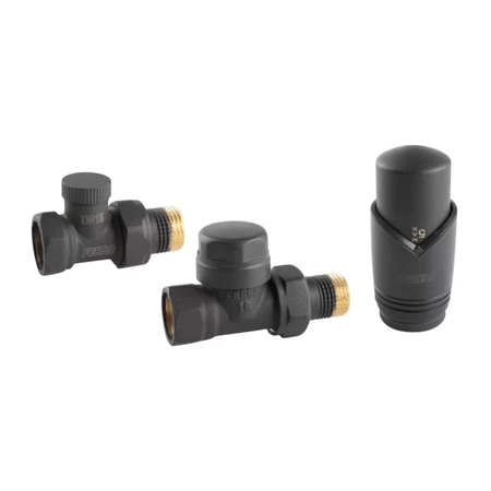Dekorativní rovný termostatický set 1/2" antracit Ferro ZTM30AT
