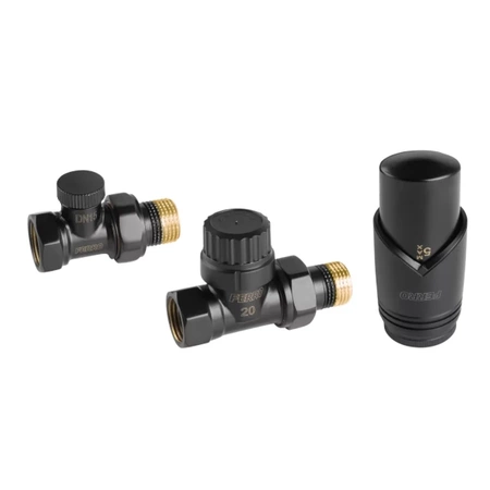 Dekorativní rovný termostatický set 1/2" černý Ferro ZTM30BL