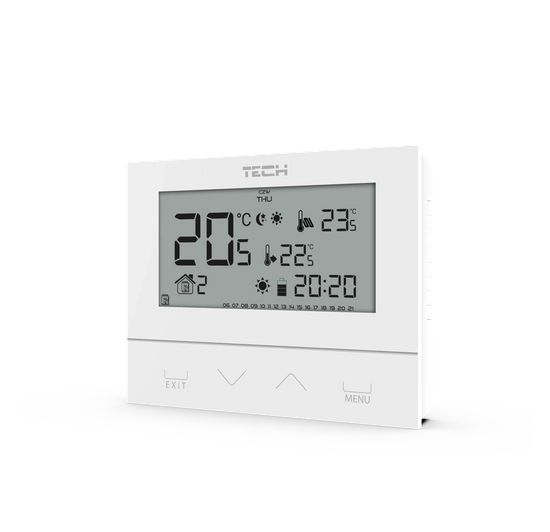 Dvoustavový kabelový pokojový ovladač ST-292 v3 bílý Tech WG.11.0431