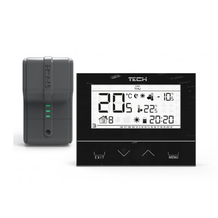 Bezdrátový pokojový ovladač ST-292 v2 černý Tech WG.11.0426