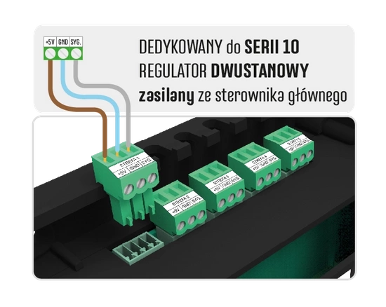 R-10b drátový pokojový regulátor pro pásku L-10, černý Tech WG.11.0281