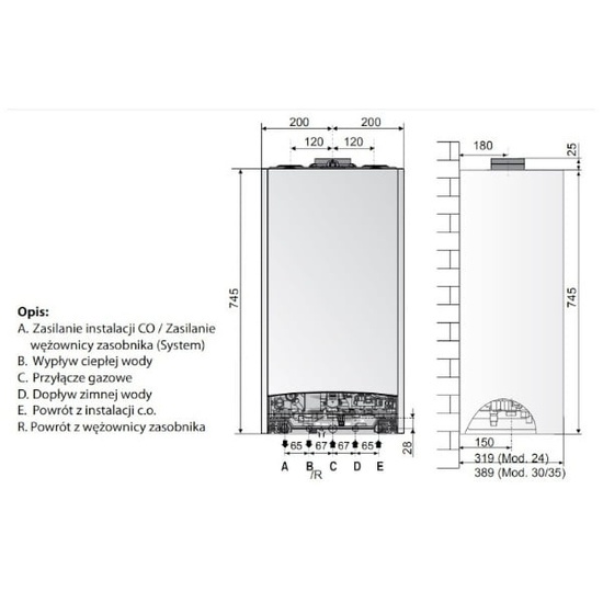 Jednofunkční kondenzační plynový kotel Clas One System 24 Ariston 3301031