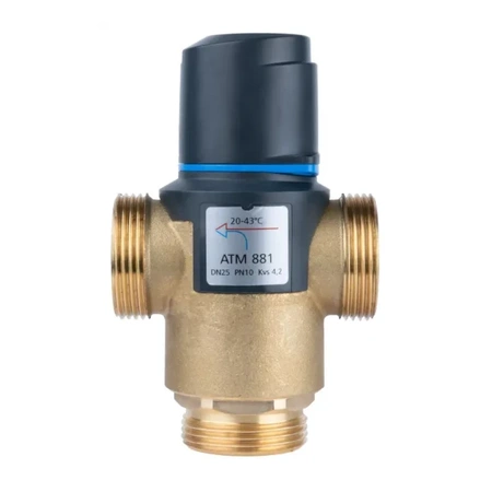 Termostatický směšovací ventil ATM 881 DN25 G1 1/4" 20÷43°C Kvs 4,2 m3/h Afriso 1288110