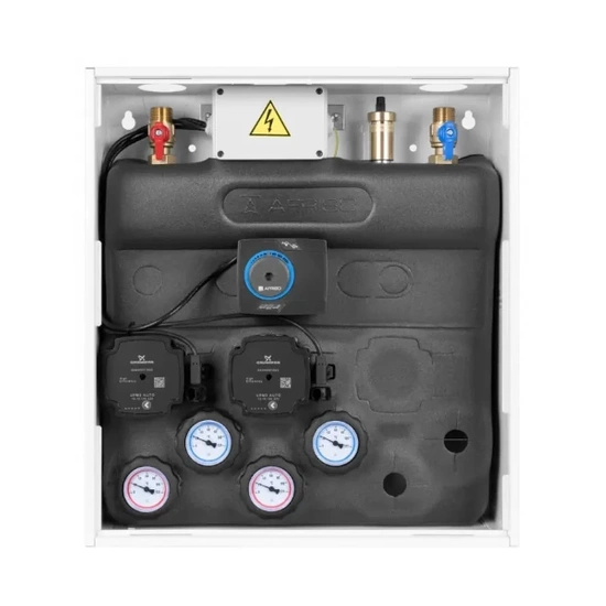 Primobox AZB 405 s děličem, 1 okruh bez směšování a 1 okruh se směšovacím ventilem a pohonem ARM AFRISO 7640500