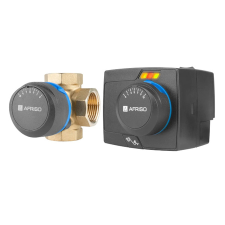 Sada třícestného směšovacího ventilu Afriso ARV 384 ProClick DN25 GW1" + elektrický pohon ARM 343 Proclick