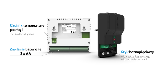 Bezdrátový pokojový ovladač ST-292 v2 černý Tech WG.11.0426