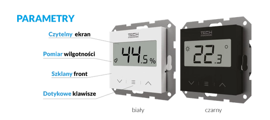 Bezdrátový pokojový regulátor pro rám F-8z, černý Tech WG.11.0641