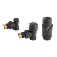 Dekorativní hranatý termostatický set 1/2" antracit Ferro ZTM31AT