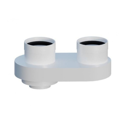 Horizontální rozdělovač PPS DN 60/100 na 2x80 Ricom