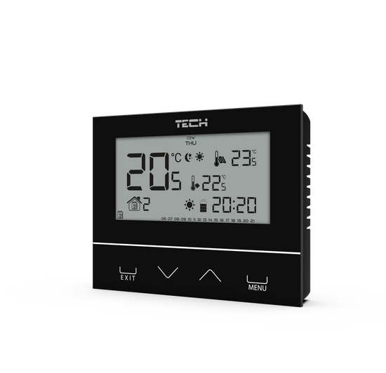 Bezdrátový pokojový ovladač ST-292 v2 černý Tech WG.11.0426