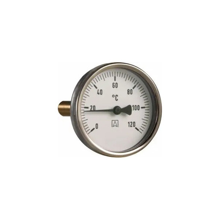 Bimetalový teploměr BiTh 100 Fi 100 mm 0÷120°CL 63 mm G1/2" sekera třída 2 Afriso 63812