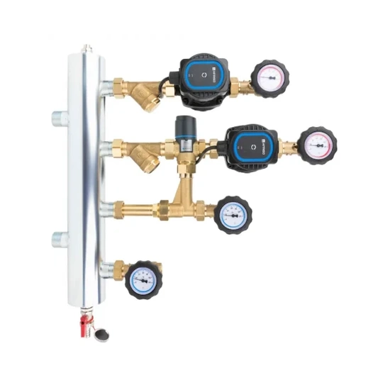 Směšovací sada s hydraulickou spojkou BPS 901 AP, nesměšovací sekce s termostatickým ventilem ATM 561, čerpadla Afriso APH Afriso 9090120
