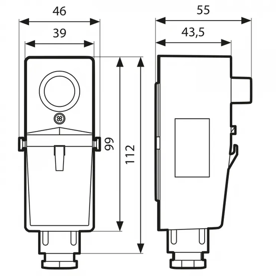 BRC falcový termostat 20÷90°C vnitřní nastavení Afriso 6740300