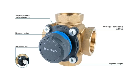 4cestný směšovací ventil ARV 486 ProClick, DN40, Rp6/4", Kvs 25 AFRISO 1348610
